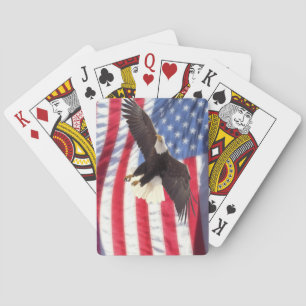 American Flag and Eagle Playing Cards