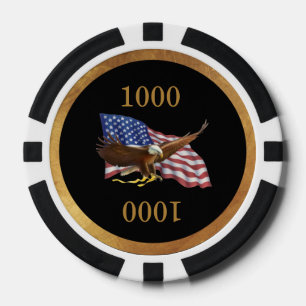 American Flag and Eagle Poker Chips
