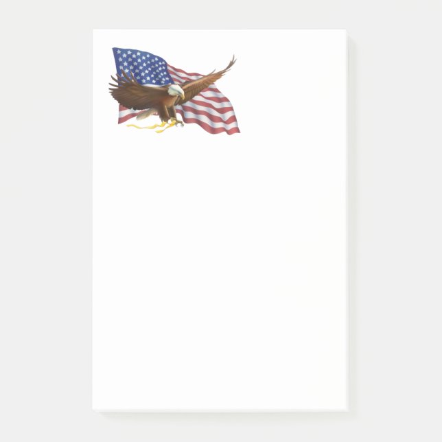 American Flag and Eagle Post-it Notes (Front)