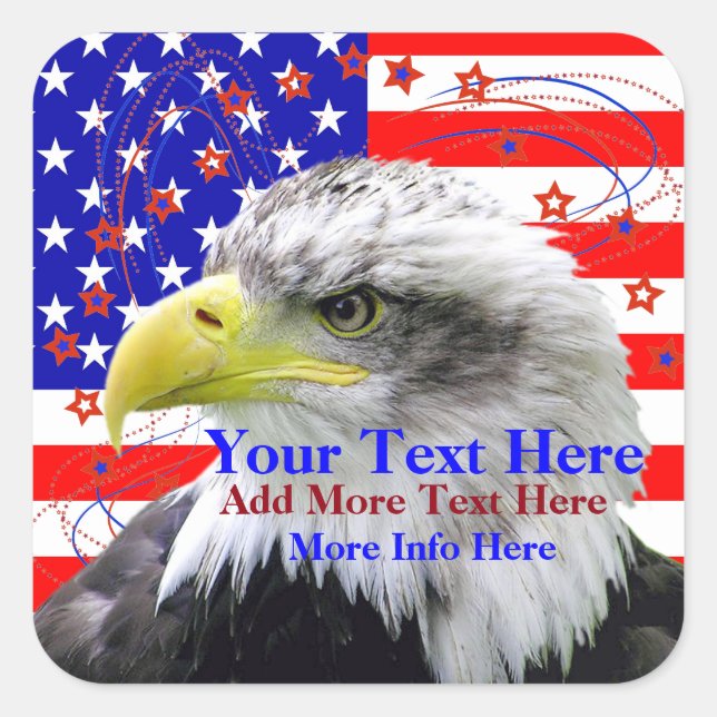 American Flag And Eagle Stickers (Front)