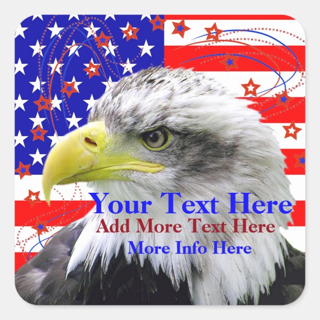 American Flag And Eagle Stickers (Front)