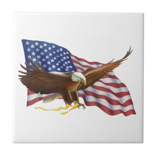 American Flag and Eagle Tile (Front)