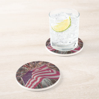 American Flag and Fireworks Coaster