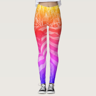 American Flag and Fireworks Ipanema Leggings