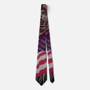 American Flag and Fireworks Tie