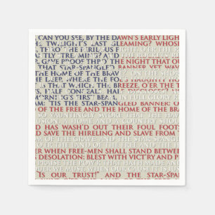 American Flag/ Anthem Patriotic 4th of July Napkin