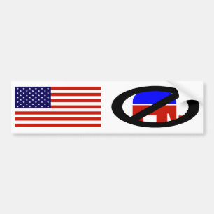 American Flag Anti-Republican bumper sticker