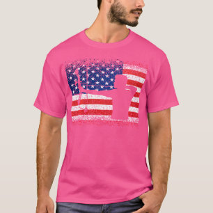 American Flag Archery Bow And Arrow Usa Pride T-Shirt