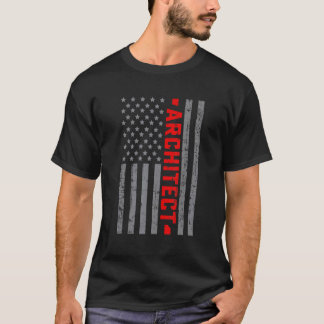 American Flag Architect US Flag Vintage For Men Da T-Shirt