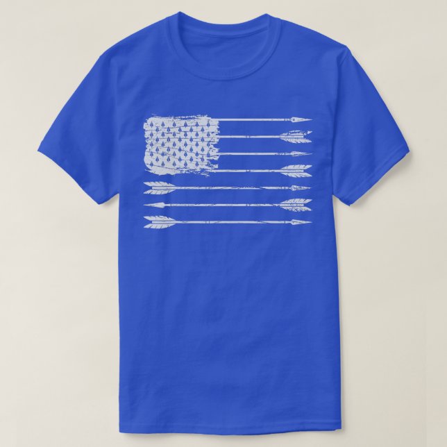 American Flag Arrow Archery Bowhunting Gifts Arche T-Shirt (Design Front)