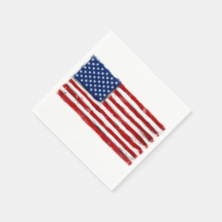 American Flag Art Napkin Fourth of July picnic