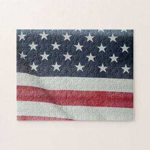 American Flag At The Sussex County Fair Jigsaw Puzzle