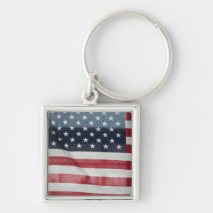 American Flag At The Sussex County Fair Key Ring