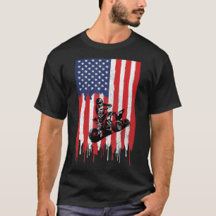 American  Flag ATV Four Wheeler Quad Bike Brap T-Shirt