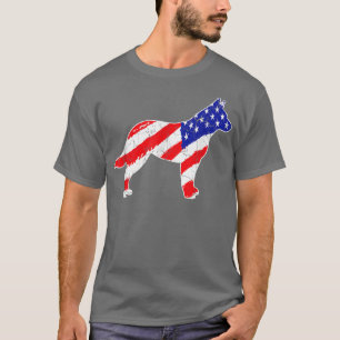 American Flag Australian Cattle Patriotic Dog Dad T-Shirt
