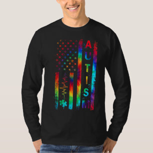 American Flag Autism Awareness Teacher Mum Support T-Shirt