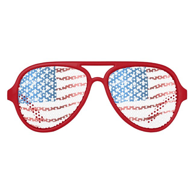 American Flag Aviator Sunglasses (Front)