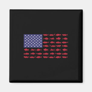 American Flag B Fishing Kid Boy Youth Women Men Pa Magnet