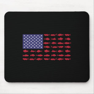 American Flag B Fishing Kid Boy Youth Women Men Pa Mouse Mat