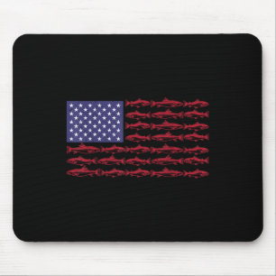 American Flag B Fishing Patriotic Men Boys Funny 4 Mouse Mat