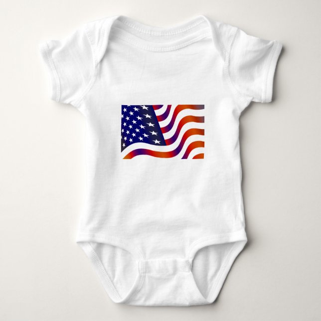 American Flag Baby Bodysuit (Front)