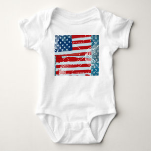 American Flag Baby Bodysuit