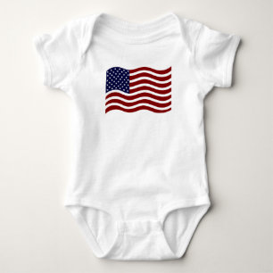 American Flag Baby Bodysuit