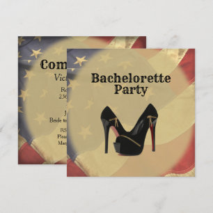 American Flag Bachelorette Party Invitation