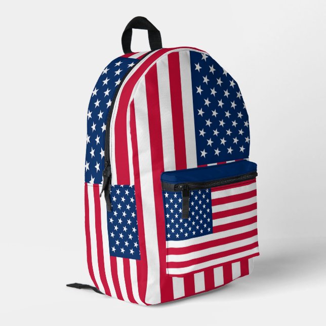 American Flag Backpack USA Patriotic (Back Corner Left)
