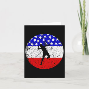 American Flag Badminton Shirt - Badminton Player Card