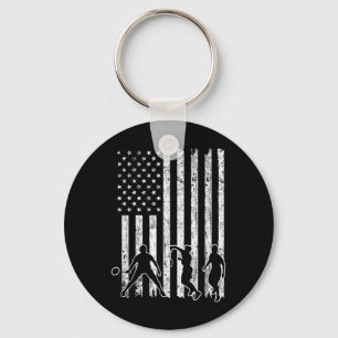 American Flag Badminton Shirt Men Usa Flag Badmint Key Ring