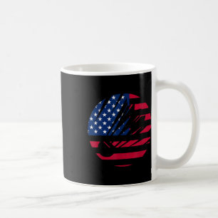 American Flag Badminton Shirt Men Women Usa Badmin Coffee Mug