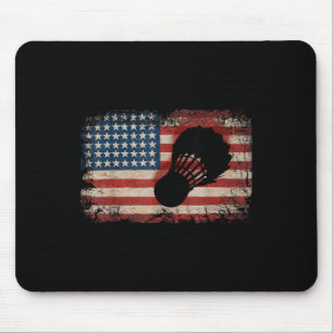 American Flag Badminton Shuttle Art Sports Mouse Mat