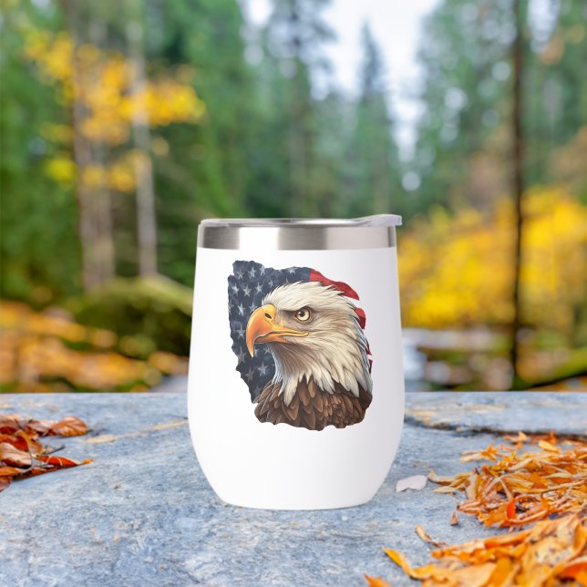 American Flag Bald Eagle (Outdoor)