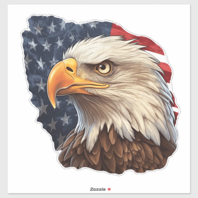 American Flag Bald Eagle (Sheet)