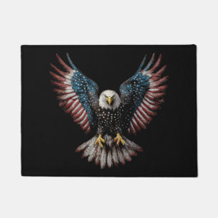 American Flag Bald Eagle 4th of July USA Patriotic Doormat