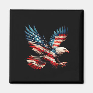 American Flag Bald Eagle 4th Of July Usa Patriotic Magnet