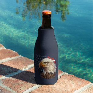 American Flag Bald Eagle Bottle Cooler