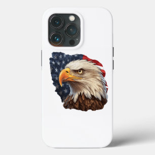 American Flag Bald Eagle iPhone 13 Pro Case