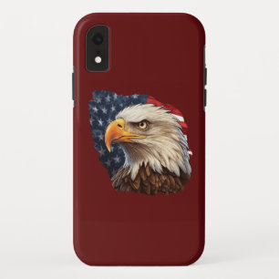 American Flag Bald Eagle iPhone XR Case