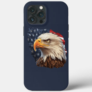 American Flag Bald Eagle iPhone 13 Pro Max Case