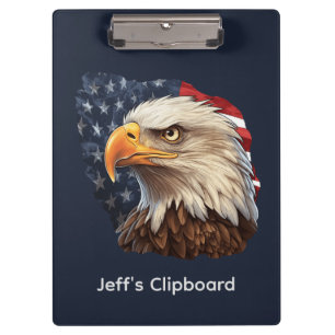 American Flag Bald Eagle Clipboard