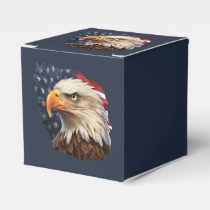 American Flag Bald Eagle Favour Box