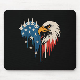 American Flag Bald Eagle Fighter Jets Patriotic 4t Mouse Mat