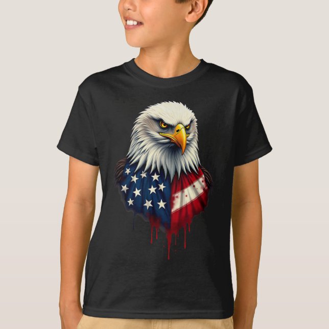 American Flag Bald Eagle Independence Day _4  T-Shirt (Front)
