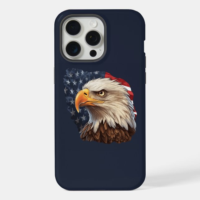 American Flag Bald Eagle iPhone Case (Back)