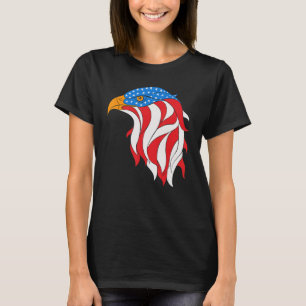 American Flag Bald Eagle July 4th T-Shirt