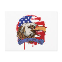 American Flag Bald Eagle Live Free Or Die