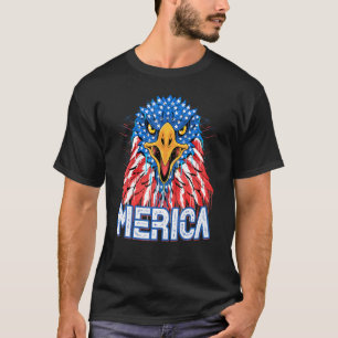 American Flag Bald Eagle Mullet 4th Of July Merica T-Shirt