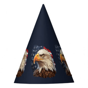 American Flag Bald Eagle Party Hat